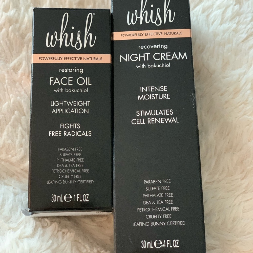 Whish Recovering Night Cream & Face Oil Bundle NWT